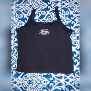 Lightening Clothing. Sturgis tank top. Size Lg. Pink and Black.